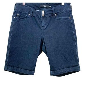 Torrid Denim Stretch Dark Wash Bermuda Shorts
